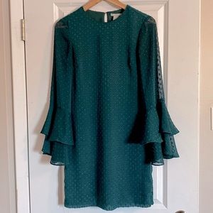 H&M Bell sleeve dotted dress